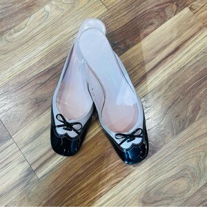 Salvatore Ferragamo Black and Cream Mules